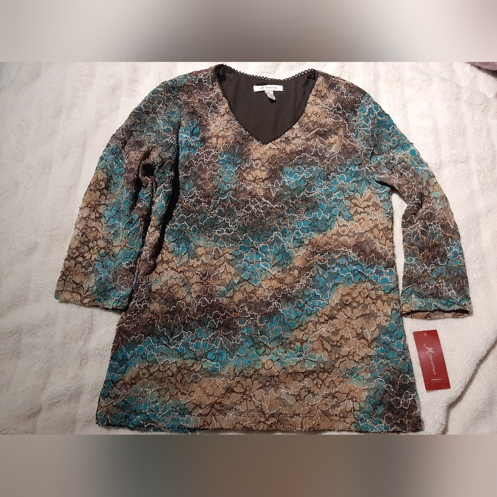 M Collection textured blouse